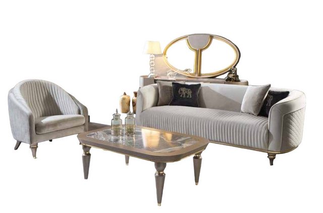 JVmoebel Sofa Moderne Graue Sofagarnitur 3+1 Sitzer Sofas Stil Designer Cou günstig online kaufen