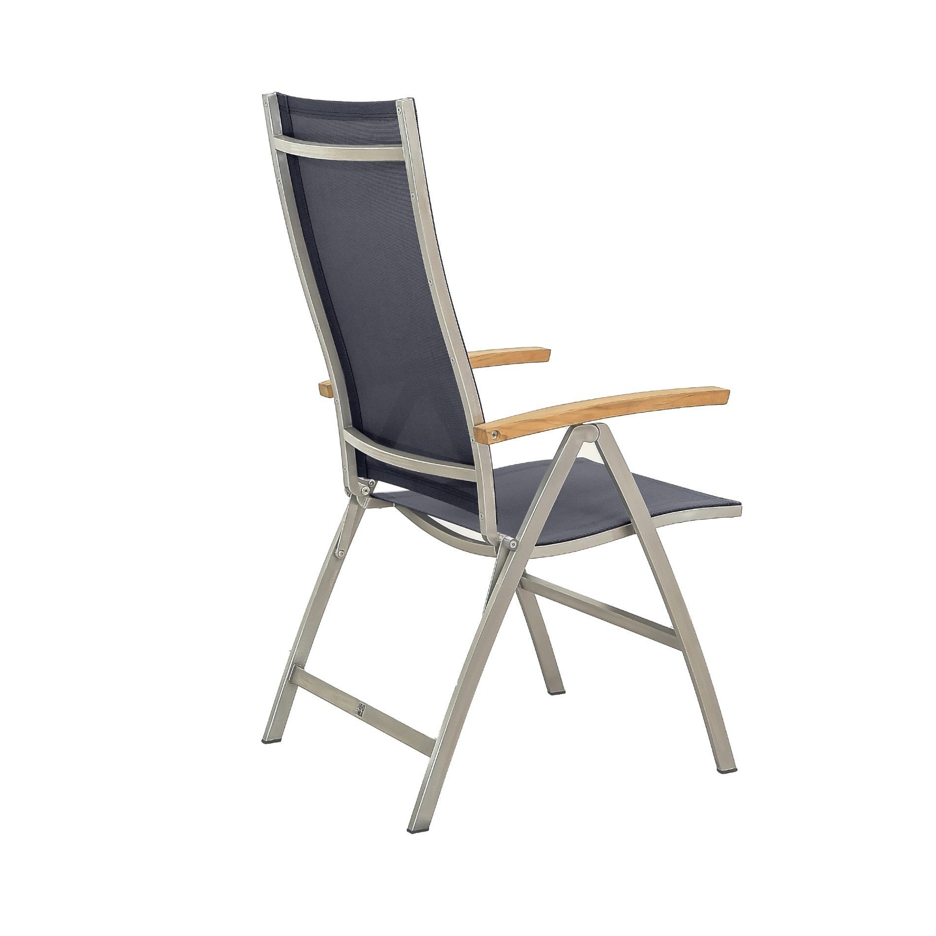 CASA DOMA Gartenstuhl Mineo, Klappsessel, Edelstahl/Sunproof®/Teak, günstig online kaufen