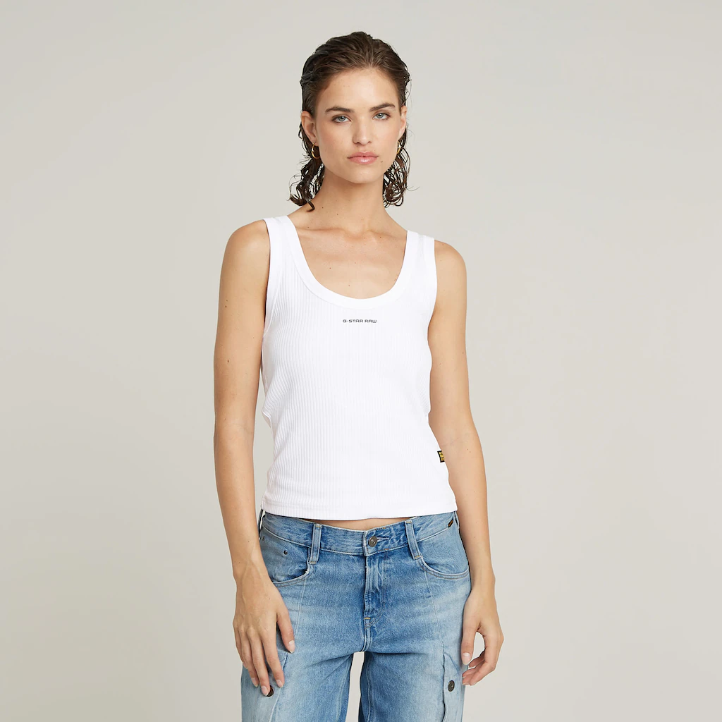 G-STAR Tanktop "Slim Rib Tank", mit Markenschriftzug auf der Brust günstig online kaufen