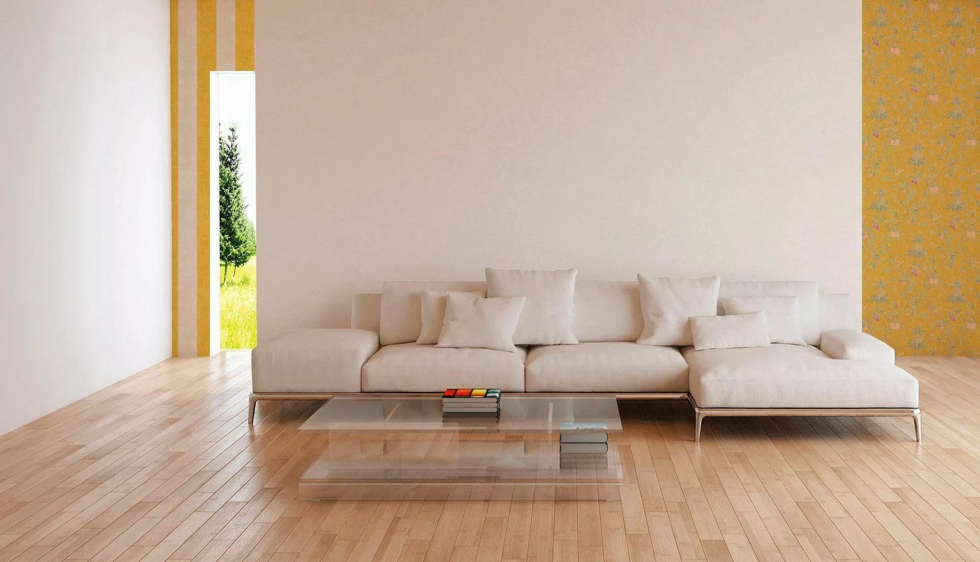 Bricoflor Creme Weiße Tapete Einfarbig Vlies Unitapete Ideal für Schlafzimm günstig online kaufen