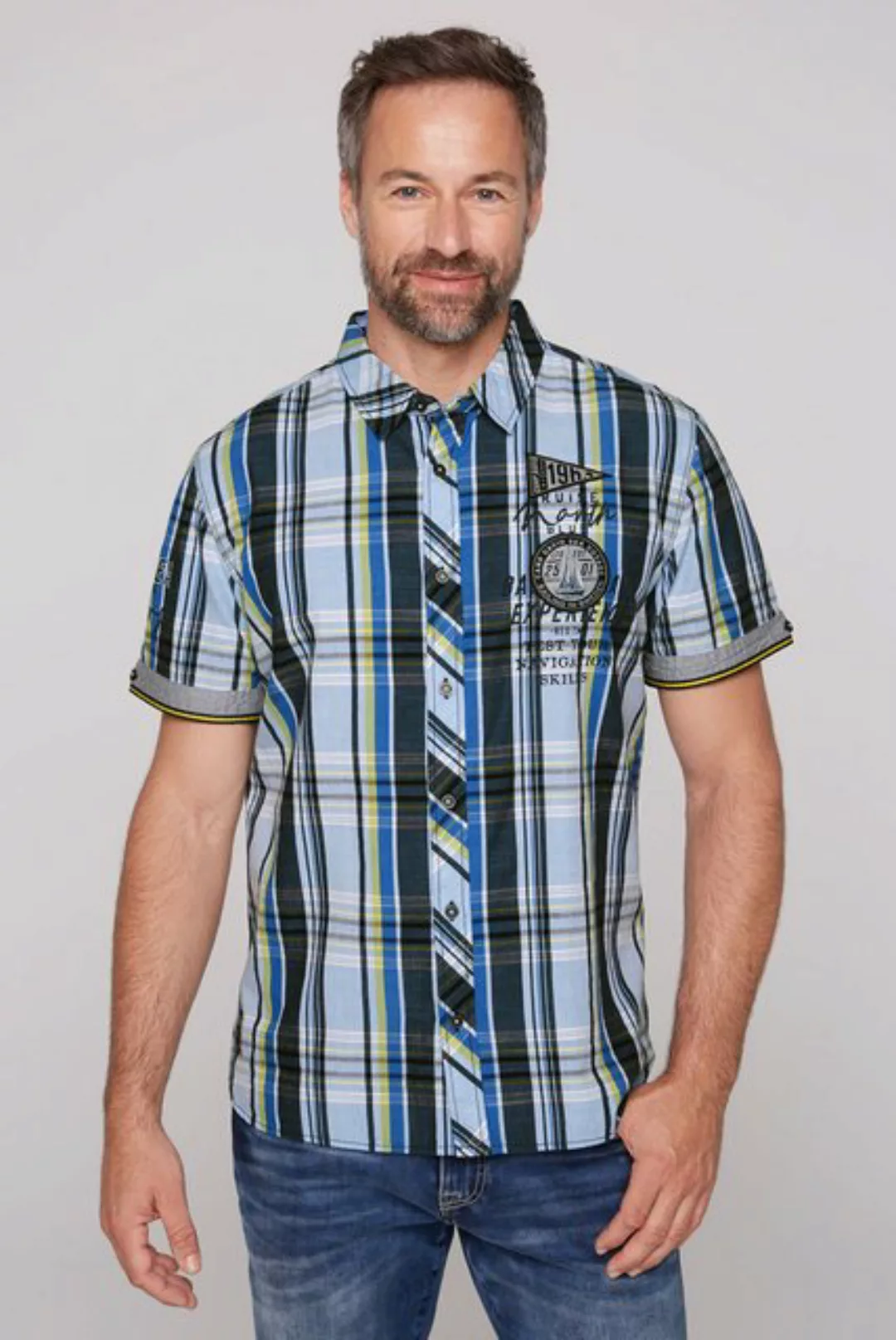CAMP DAVID Kurzarmhemd aus Baumwolle günstig online kaufen