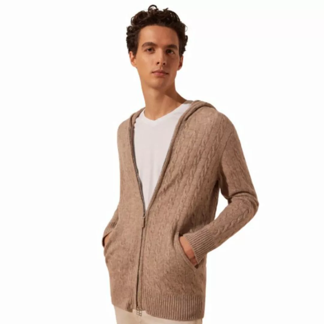 Silk and Cashmere Strickjacke Luxuriöser Herren-Cardigan aus Wolle & Kaschm günstig online kaufen