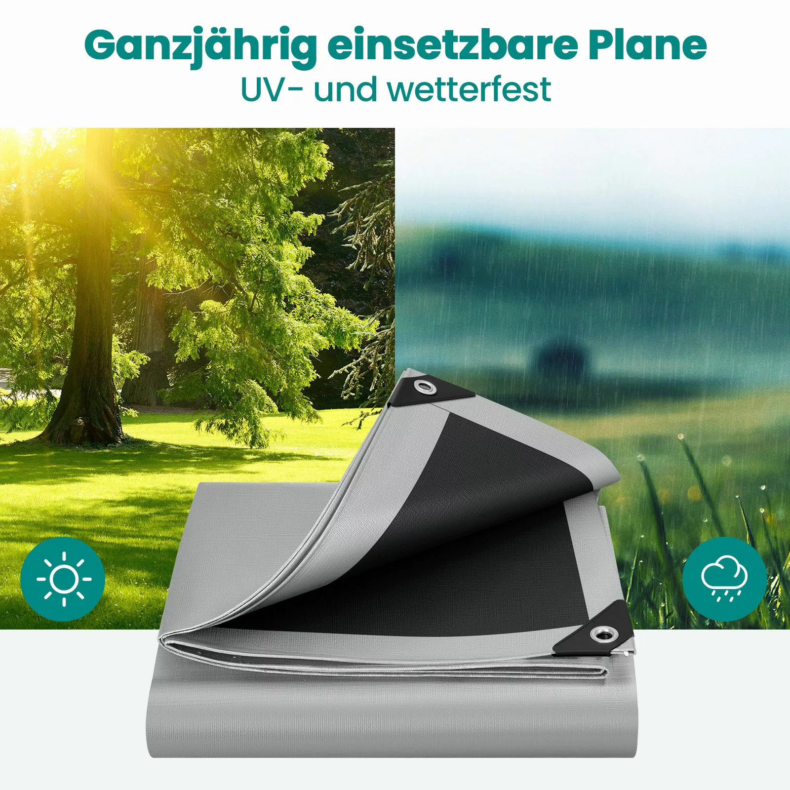 Woltu Schutzplane, Abdeckplane wasserdicht, mit Ösen, günstig online kaufen