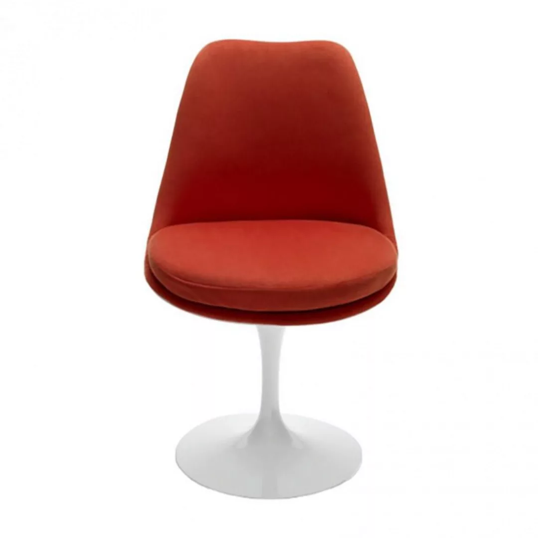 Knoll International - Tulip Saarinen Stuhl vollgepolstert - rot/Sitzpolster günstig online kaufen