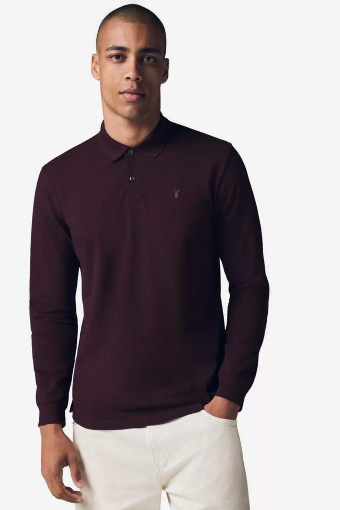 Next Langarm-Poloshirt Langärmeliges Pikee-Poloshirt (1-tlg) günstig online kaufen