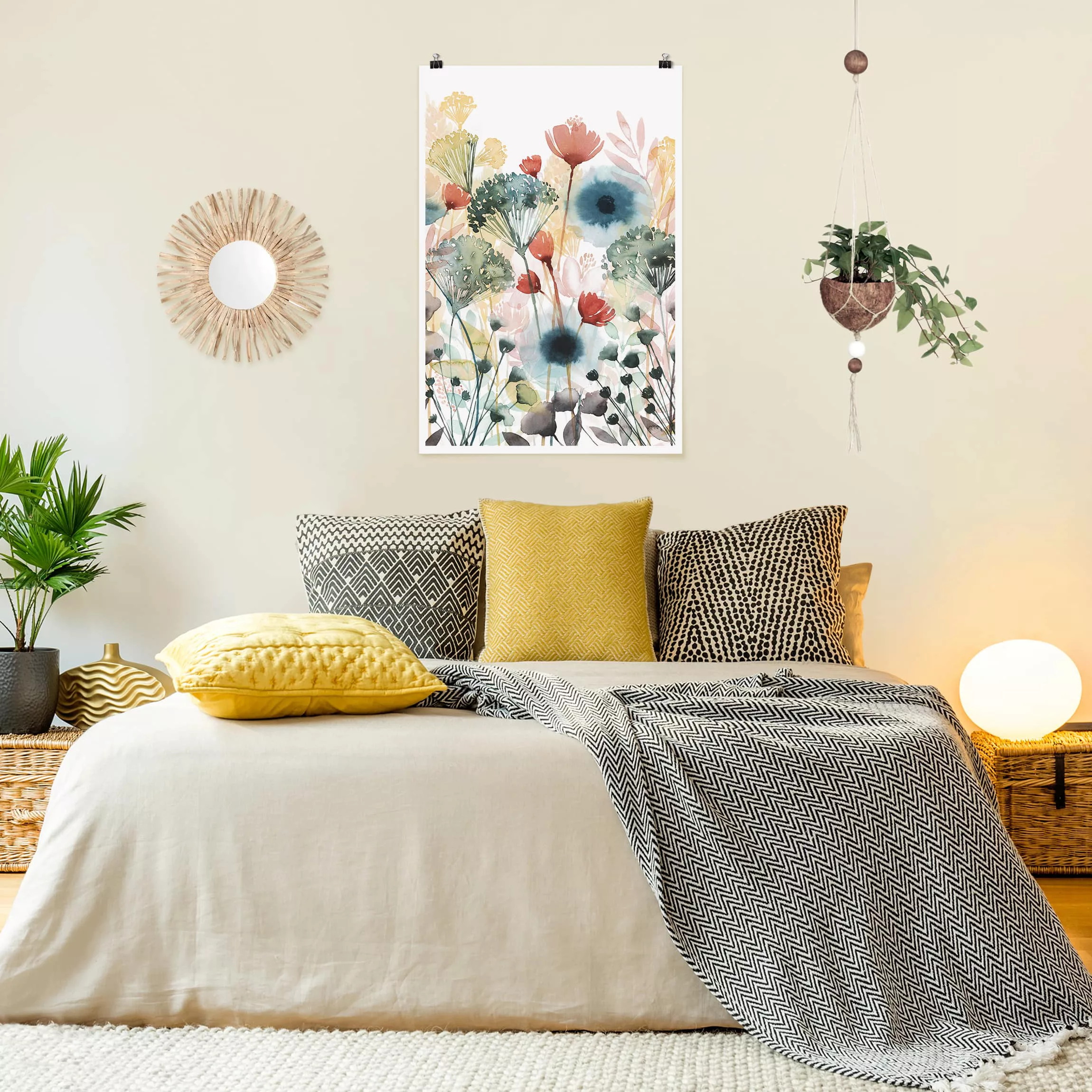 Poster Blumen - Hochformat Wildblumen im Sommer I günstig online kaufen