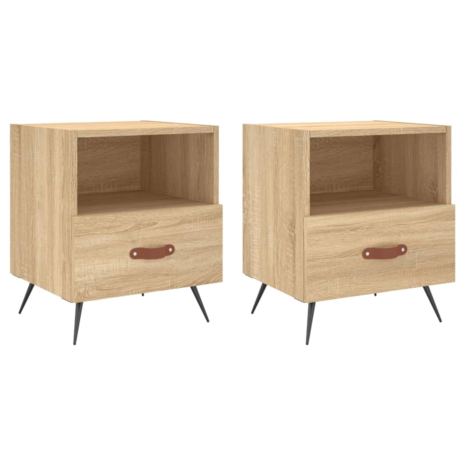 vidaXL Nachttische 2 Stk Sonoma-Eiche 40x35x47,5 cm Holzwerkstoff Modell 8 günstig online kaufen