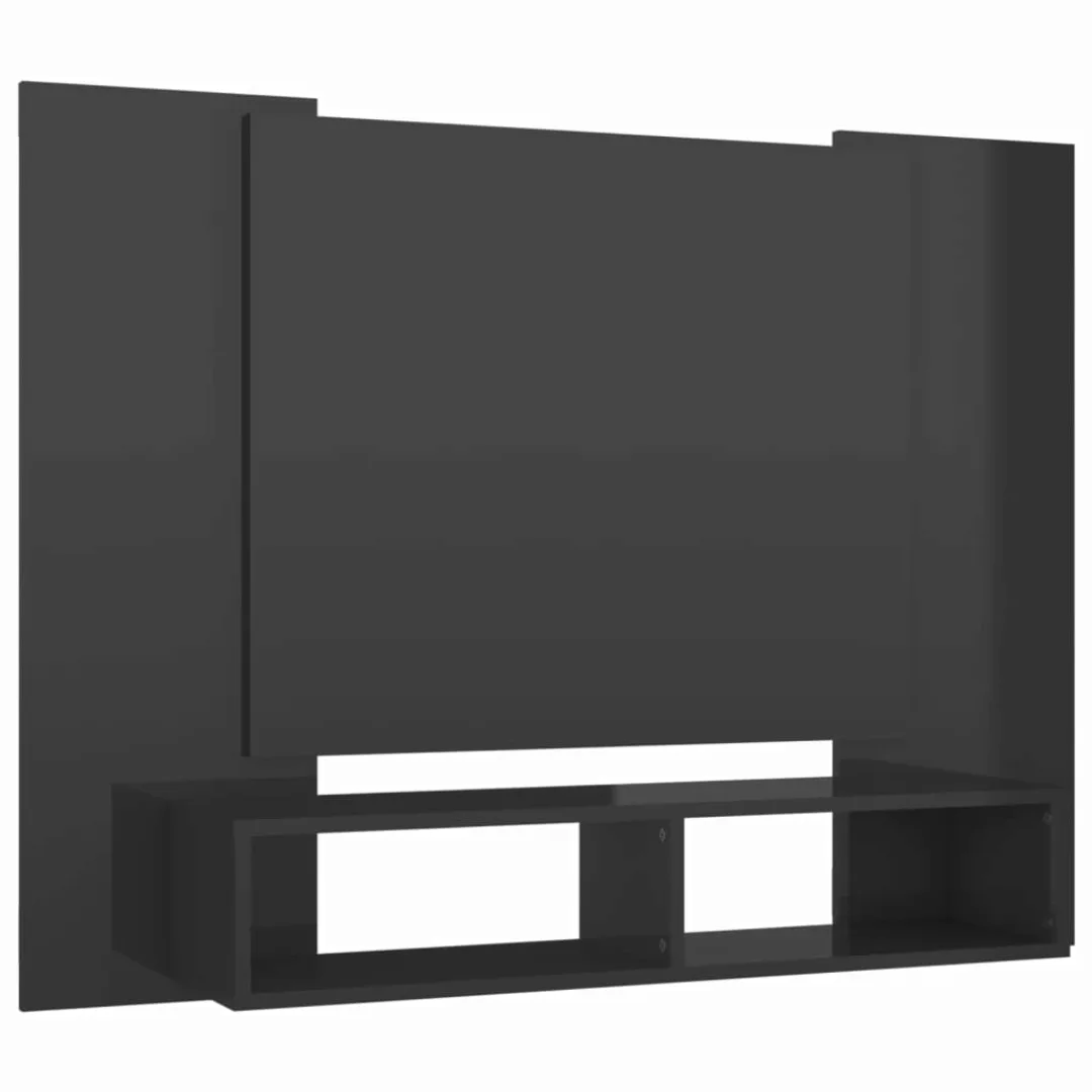 Tv-wandschrank Hochglanz-grau 120x23,5x90 Cm Spanplatte günstig online kaufen