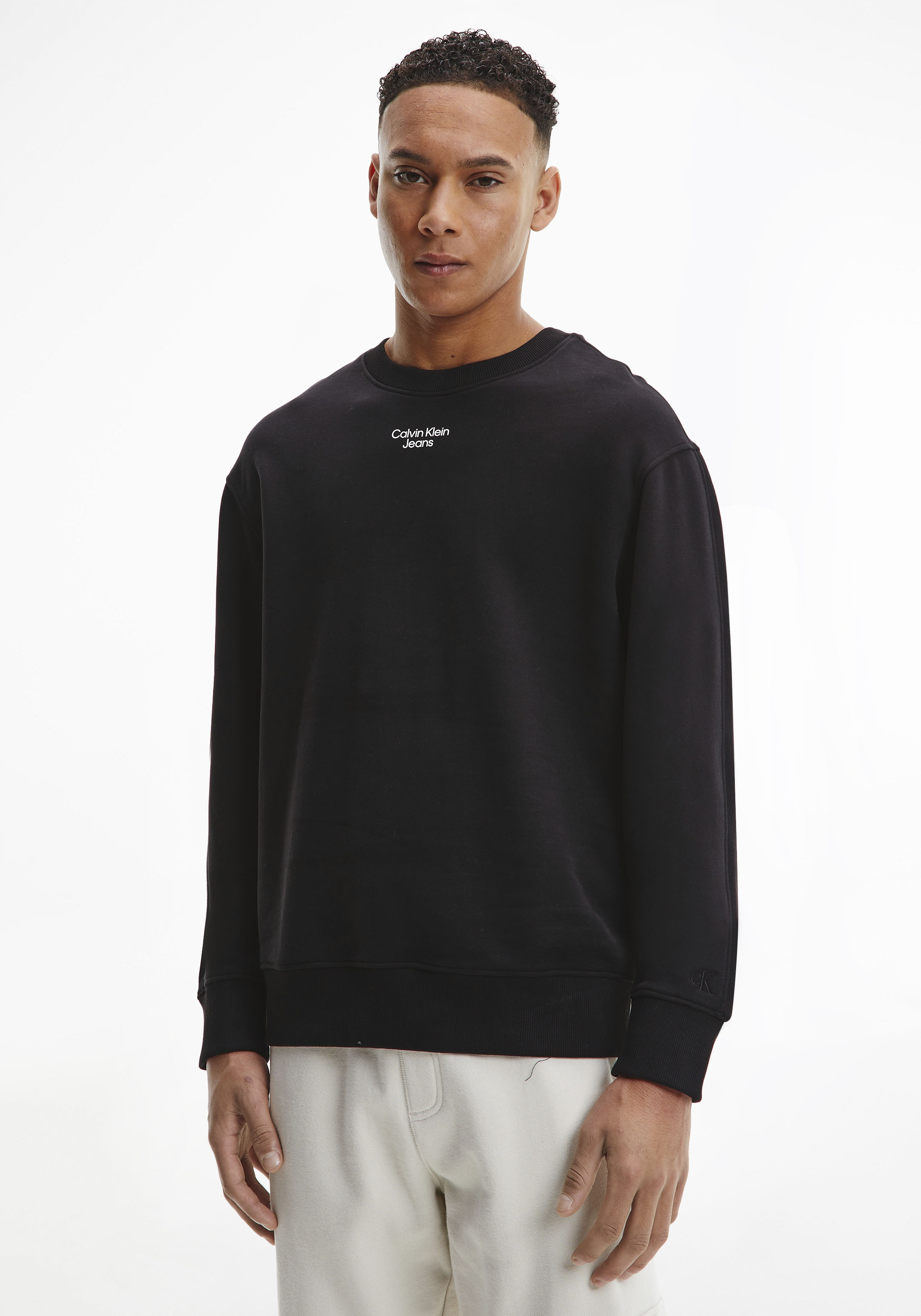 Calvin Klein Jeans Sweatshirt "STACKED LOGO CREW NECK" günstig online kaufen