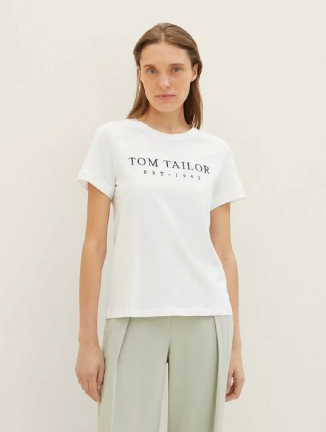 TOM TAILOR T-Shirt T-Shirt mit gesticktem Logo günstig online kaufen
