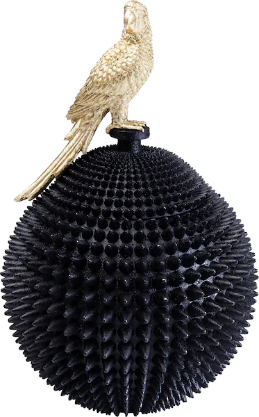 KARE Deko-Dose Parrot, Höhe 40 cm, Polyresin, schwarz, gold günstig online kaufen