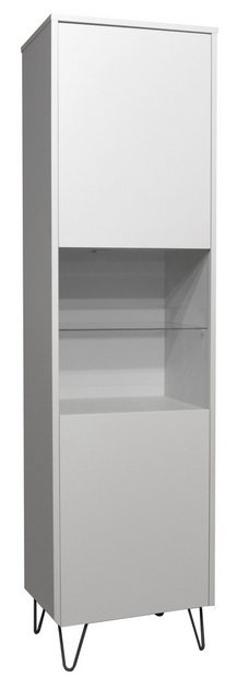 58 aufm Kessel Vitrine Wohnzimmer Erna 51x45x197 Vitrinenschrank Kreidegrau günstig online kaufen