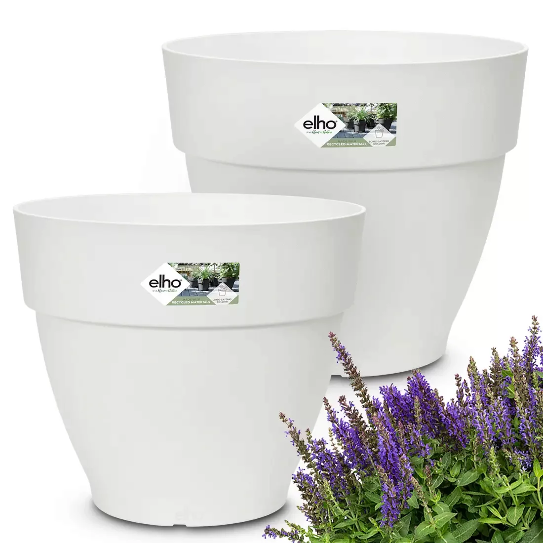 Blumentopf 2er-Set Weiß 30x25cm 11,3L günstig online kaufen