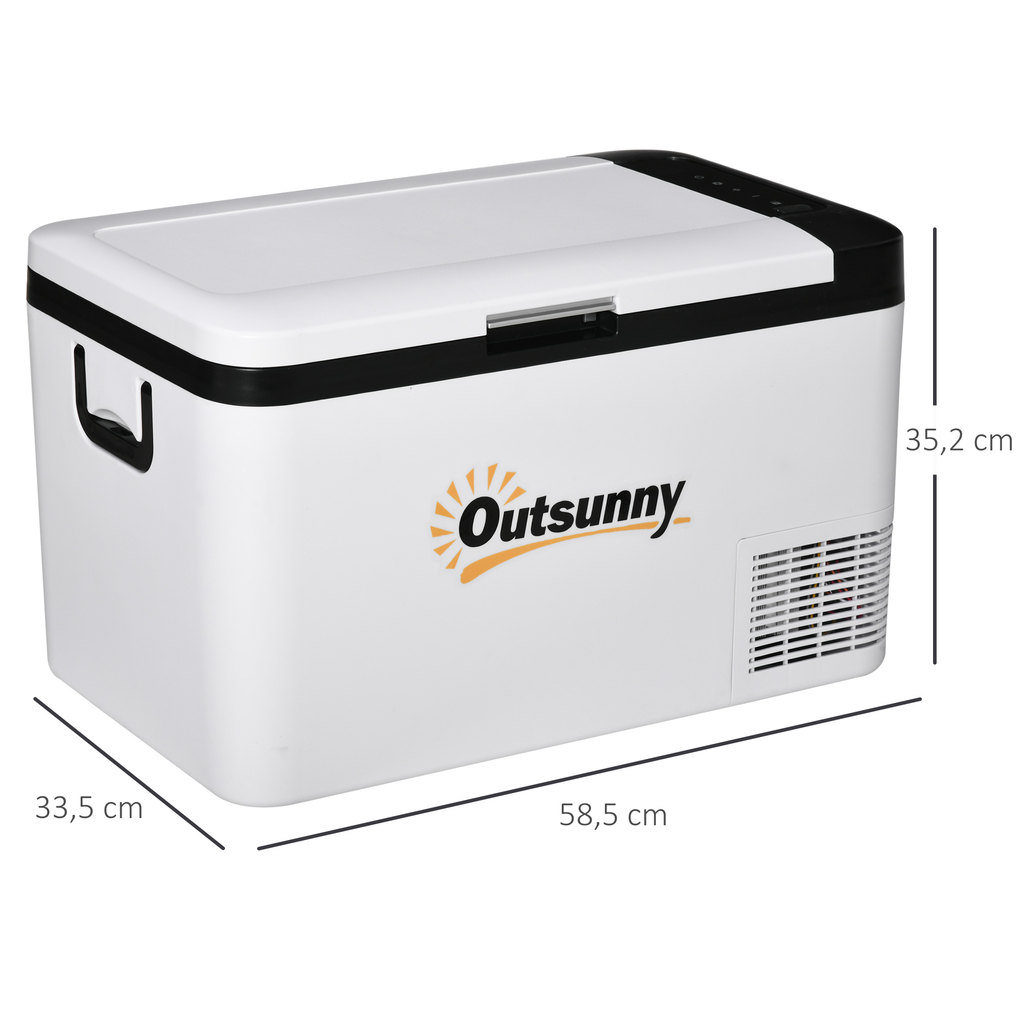 Outsunny Elektrische tragbare Kühlbox 25L 12/24V bis -20℃ Kompressor-Kühlsc günstig online kaufen