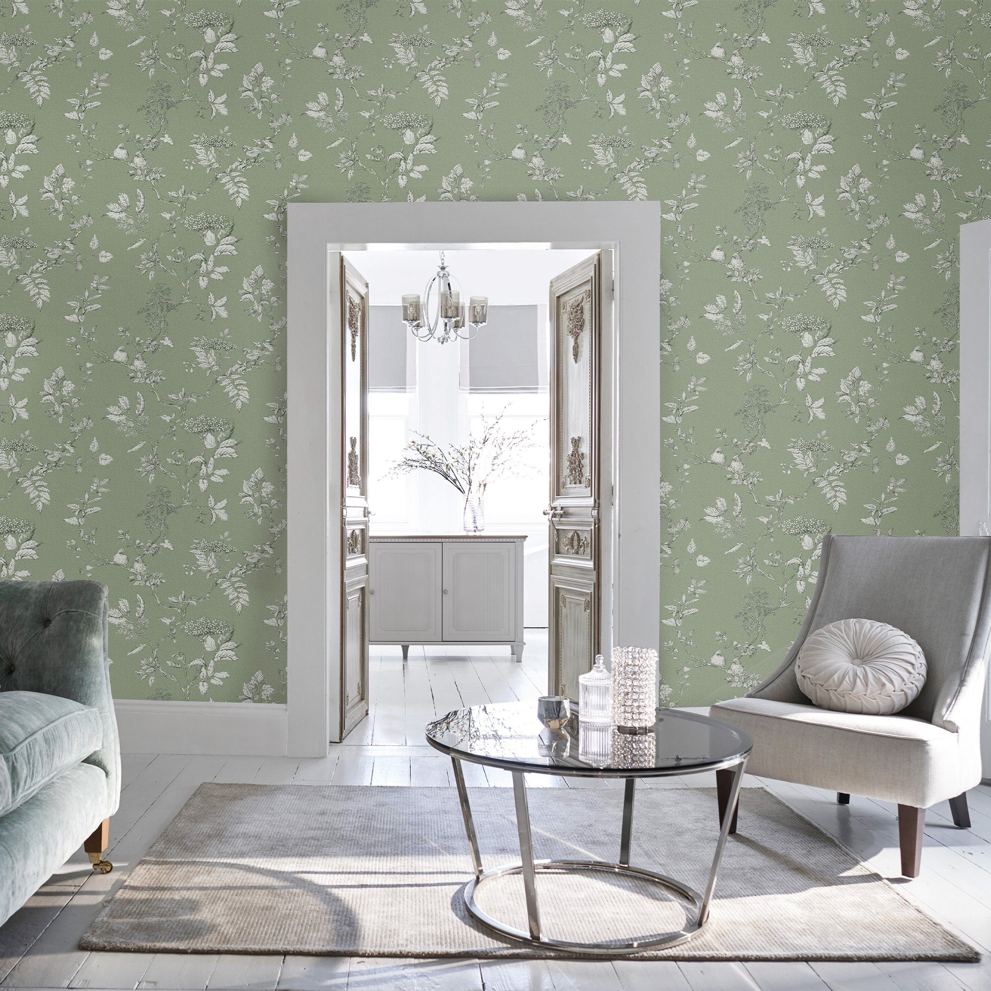 LAURA ASHLEY Vliestapete Elderwood, gemustert, FSC® günstig online kaufen