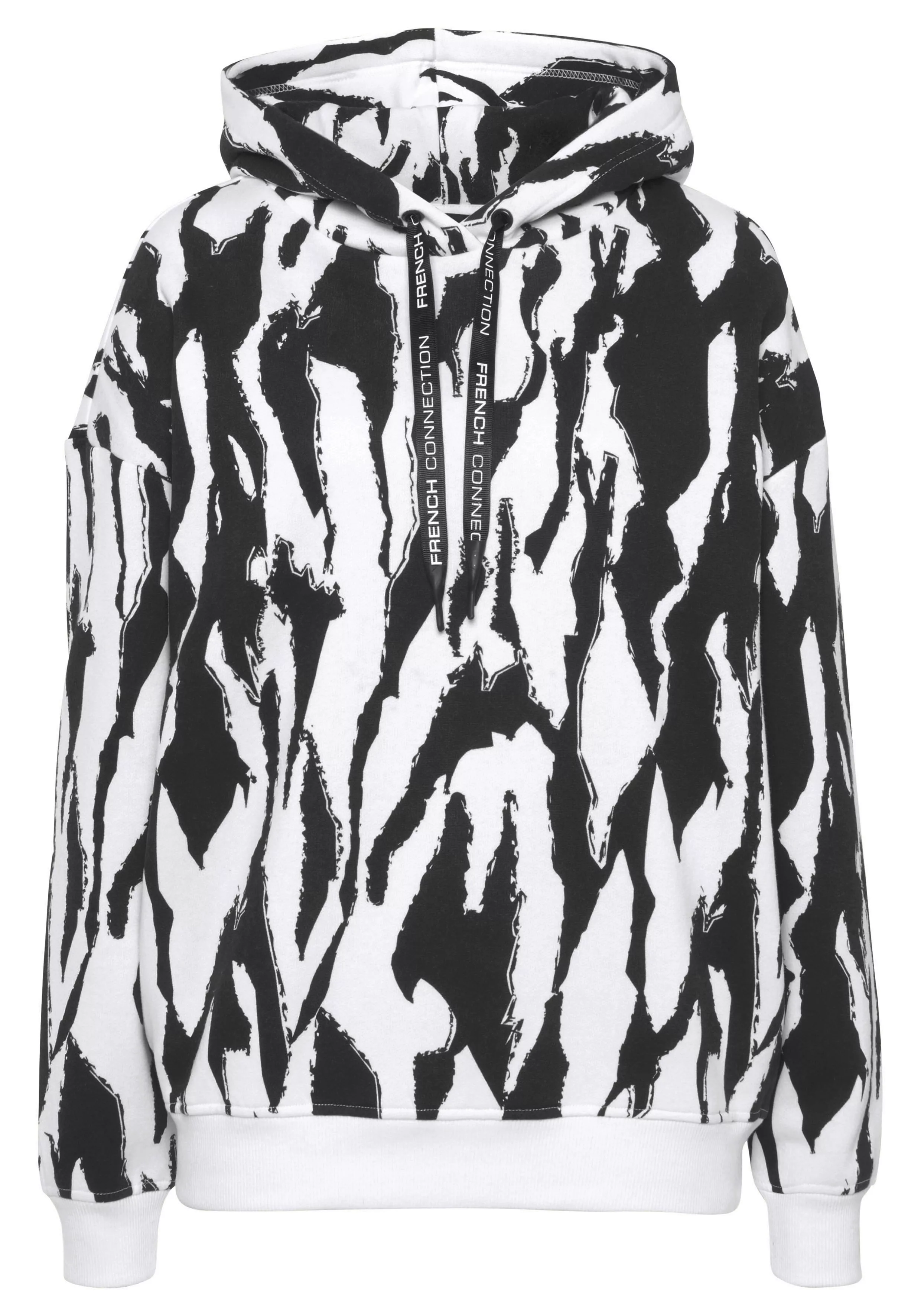 French Connection Hoodie -Kapuzensweatshirt im Allover Print, Loungewear günstig online kaufen