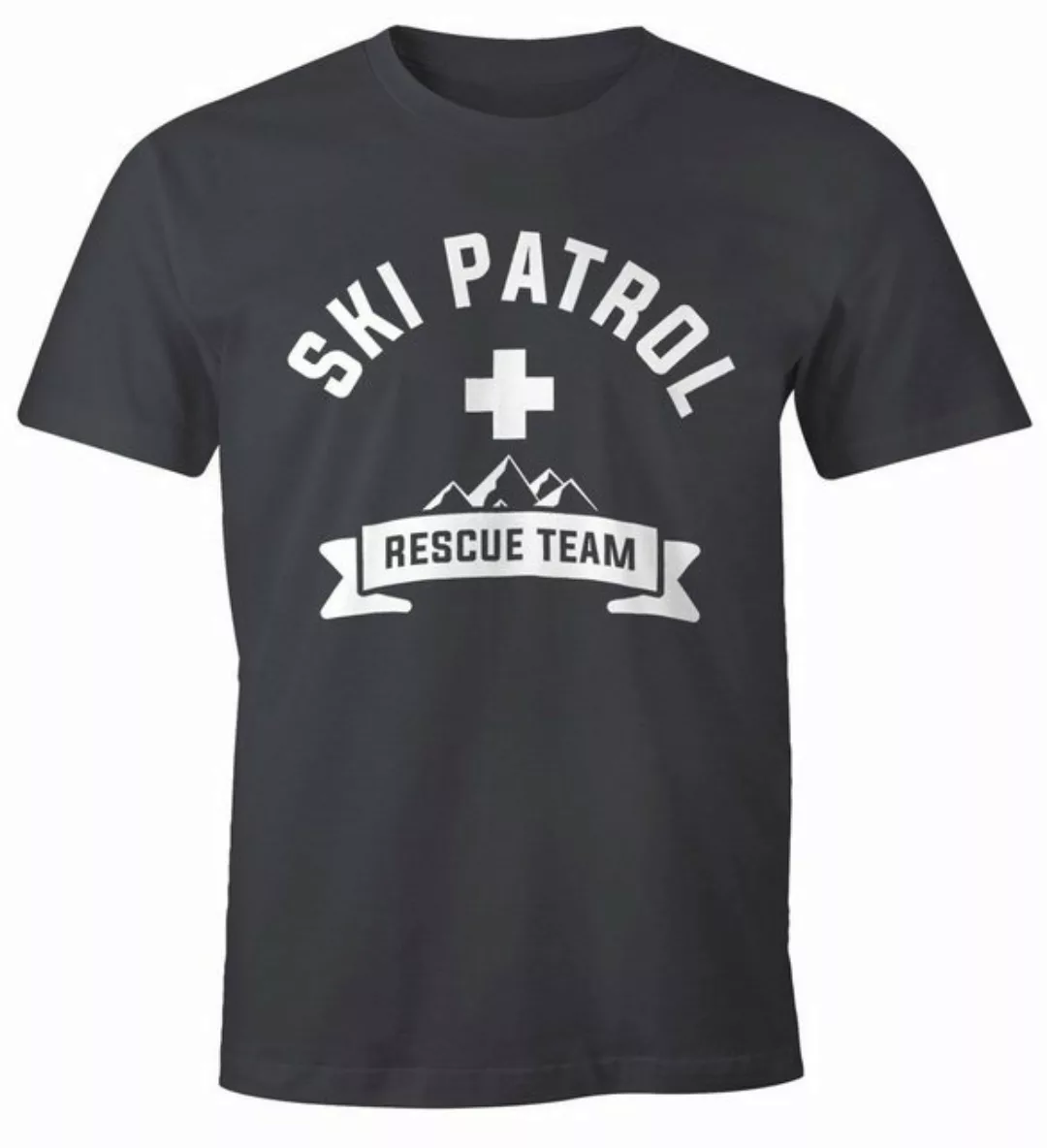 MoonWorks Print-Shirt Herren T-Shirt Apres-Ski Patrol Rescue Team Fun-Shirt günstig online kaufen