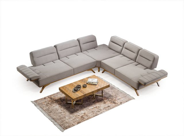 Viva Möbel Sofa DORA, L265 x R190 cm, Luxuriöses Design mit hochwertiger Ve günstig online kaufen