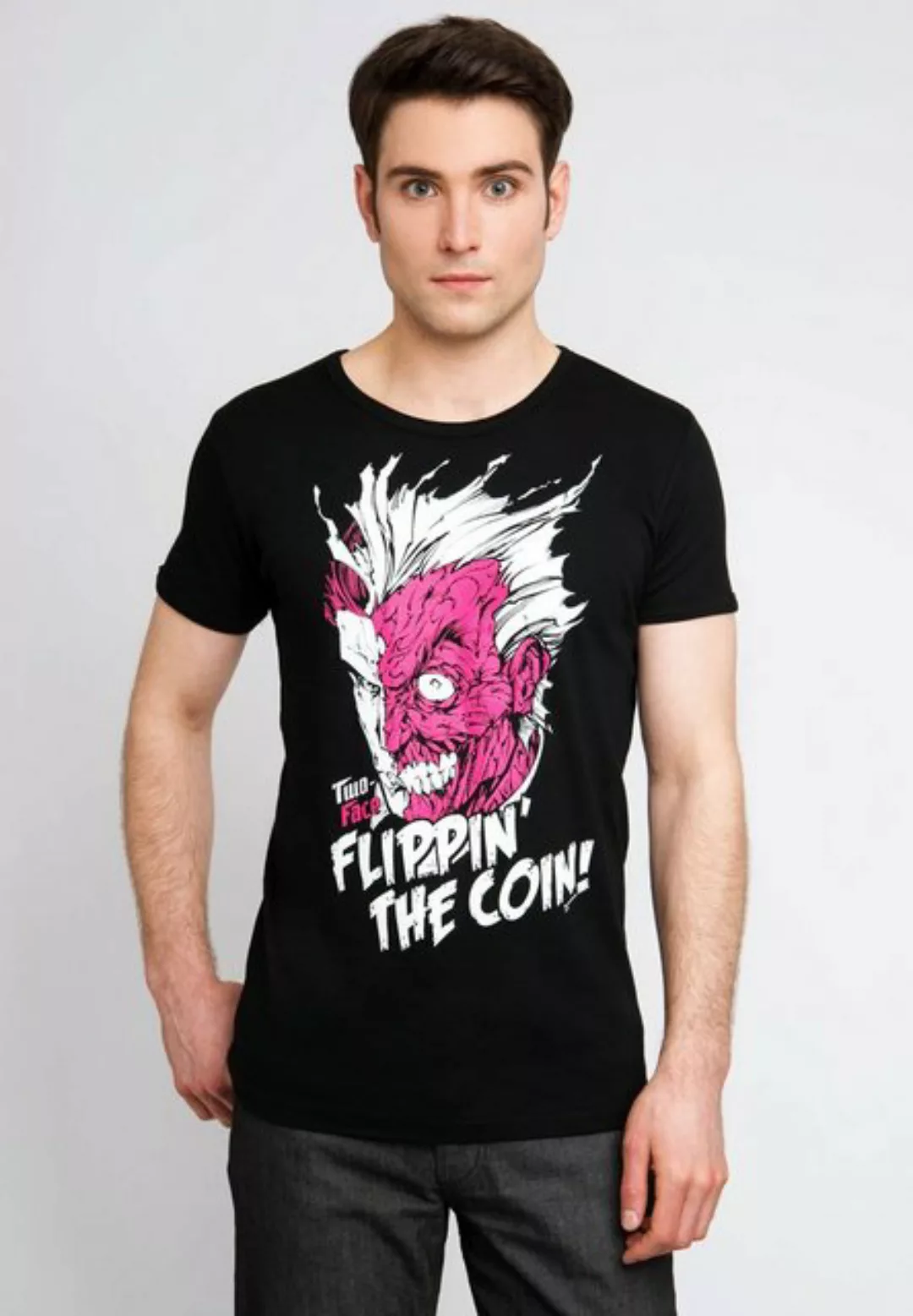 LOGOSHIRT T-Shirt Two Face - Flippin The Coin mit tollem Two Face-Print günstig online kaufen