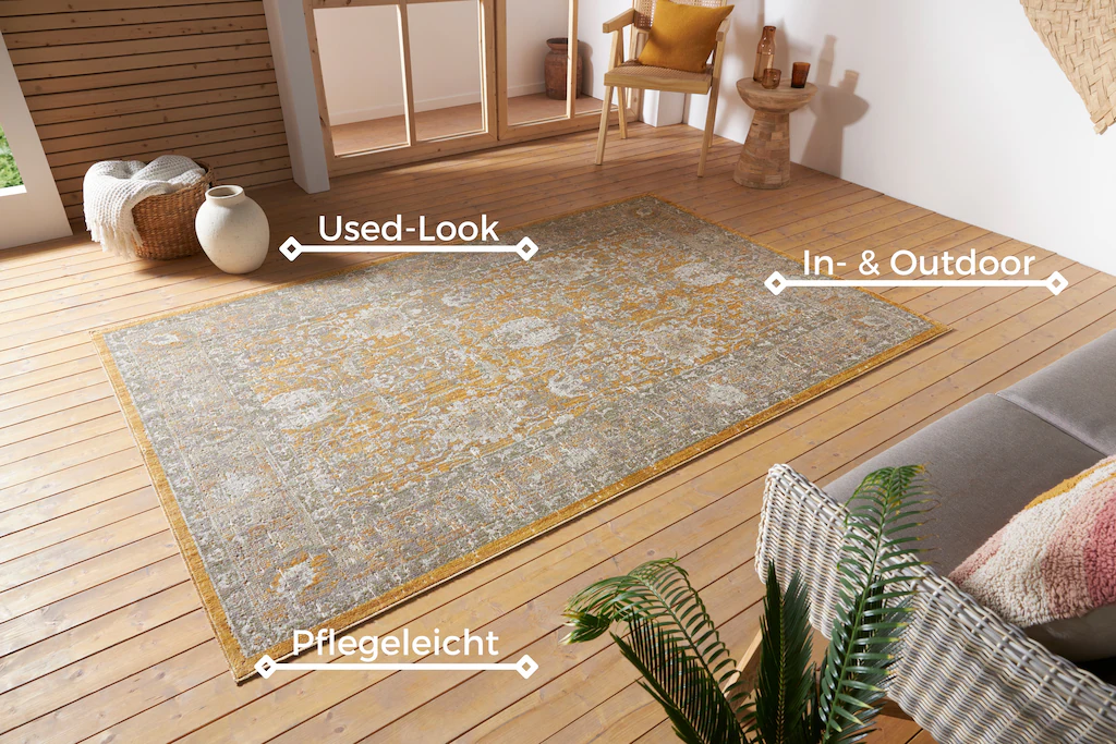 NOURISTAN Outdoorteppich »Luxor«, rechteckig, Faltbar, Waschbar, In-& Outdo günstig online kaufen