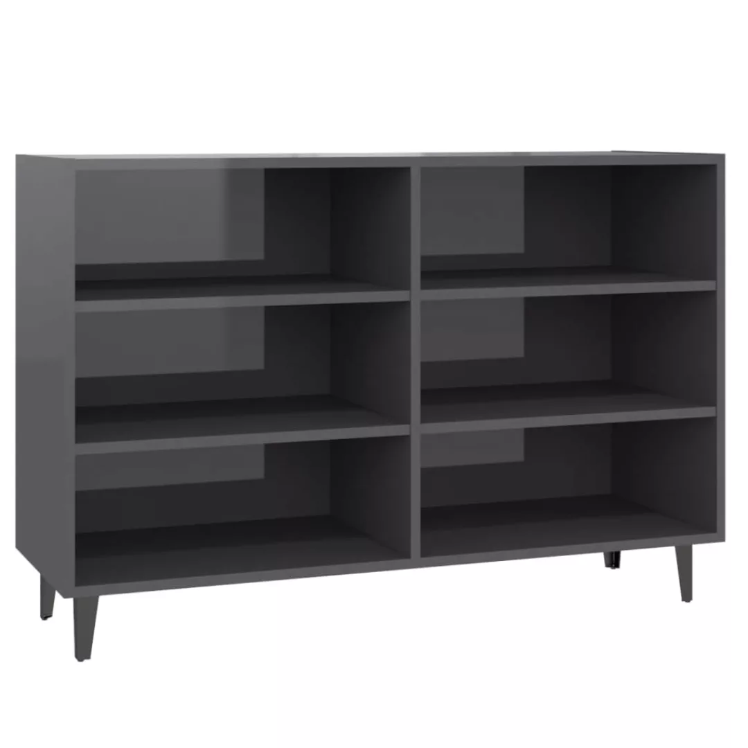 Sideboard Hochglanz-grau 103,5x35x70 Cm Spanplatte günstig online kaufen