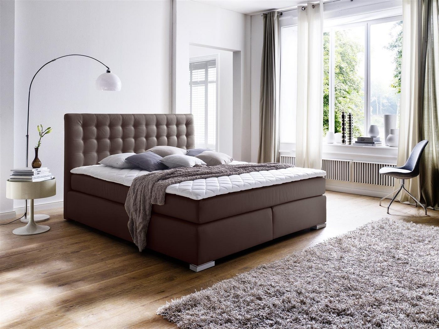 möbelando Boxspringbett Lenno, 182 x 117 x 211 cm (B/H/T) günstig online kaufen