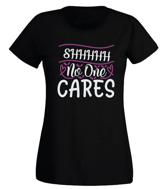 G-graphics T-Shirt Damen T-Shirt - Shhhhh No one cares Slim-fit-Shirt, mit günstig online kaufen