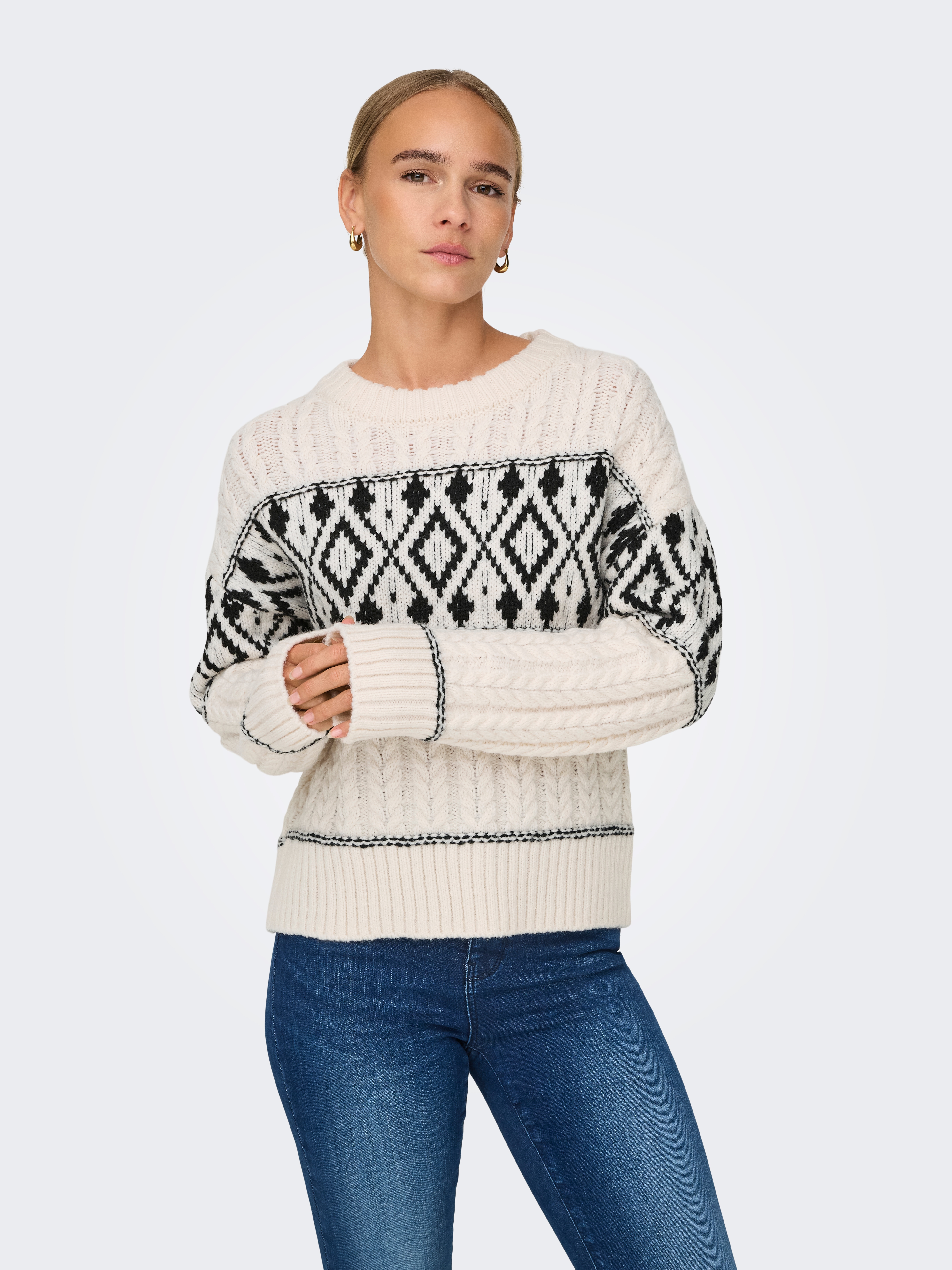 ONLY Strickpullover ONLMARENT L/S PULLOVER KNT NOOS mit Strickmuster günstig online kaufen