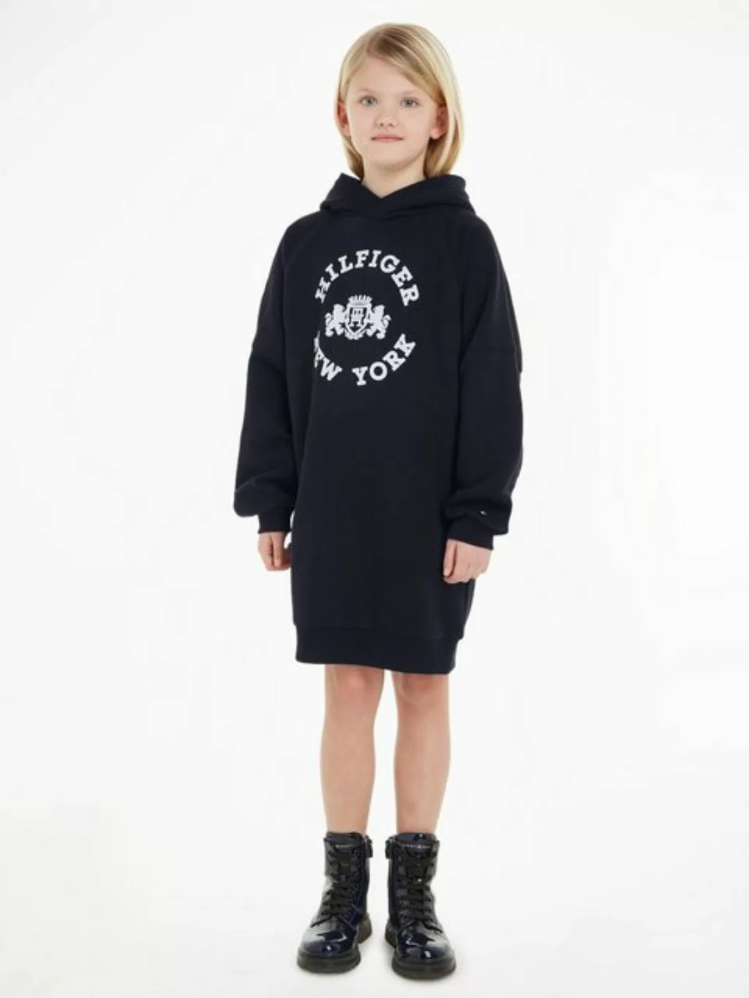 Tommy Hilfiger Sweatkleid HILFIGER CREST HOODIE DRESS günstig online kaufen