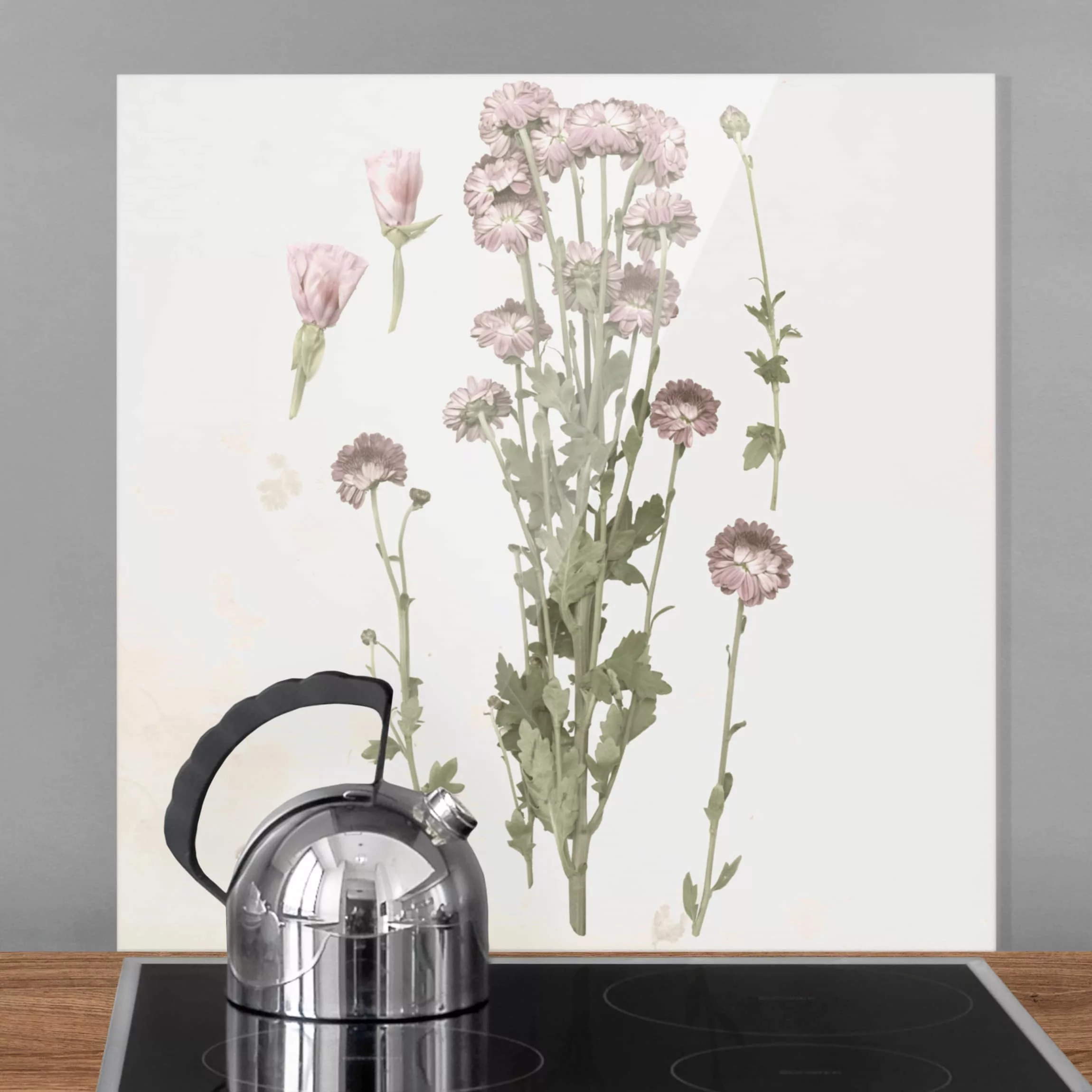 Spritzschutz Herbarium in rosa I günstig online kaufen