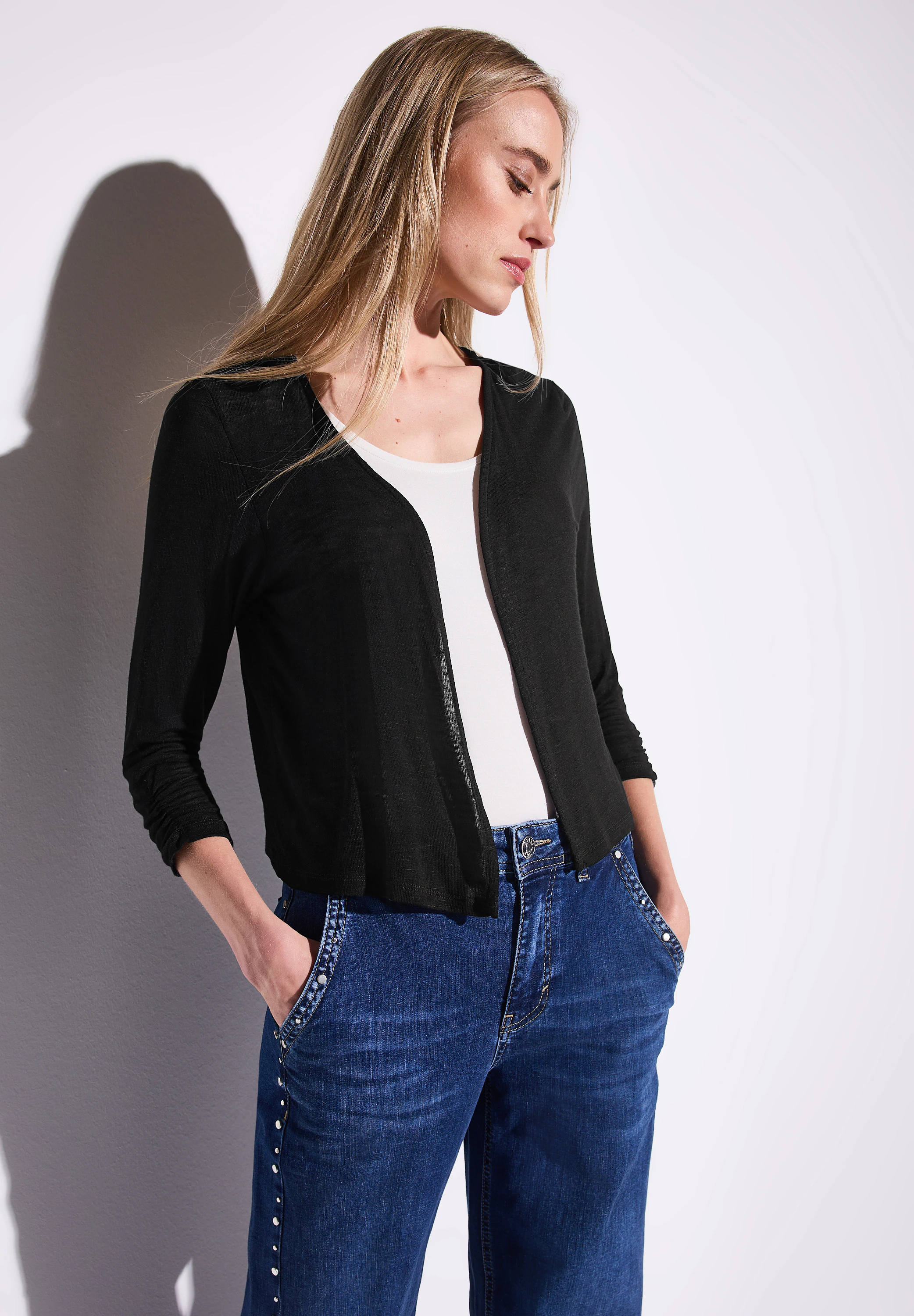 STREET ONE Shirtjacke "Style Suse", mit 3/4-Ärmel günstig online kaufen
