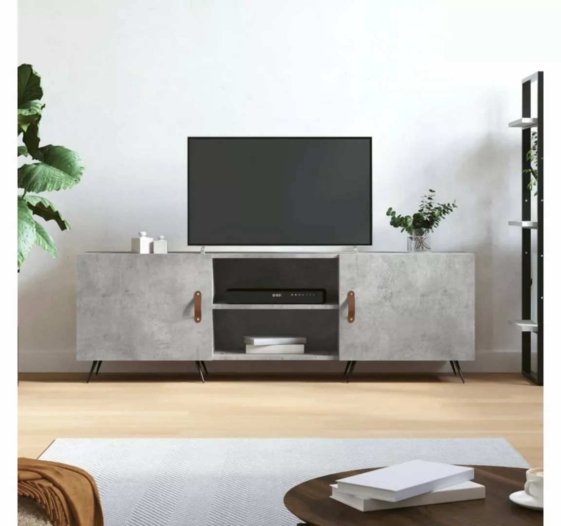vidaXL TV-Schrank TV-Schrank Betongrau 150x30x50 cm Holzwerkstoff TV-Lowboa günstig online kaufen