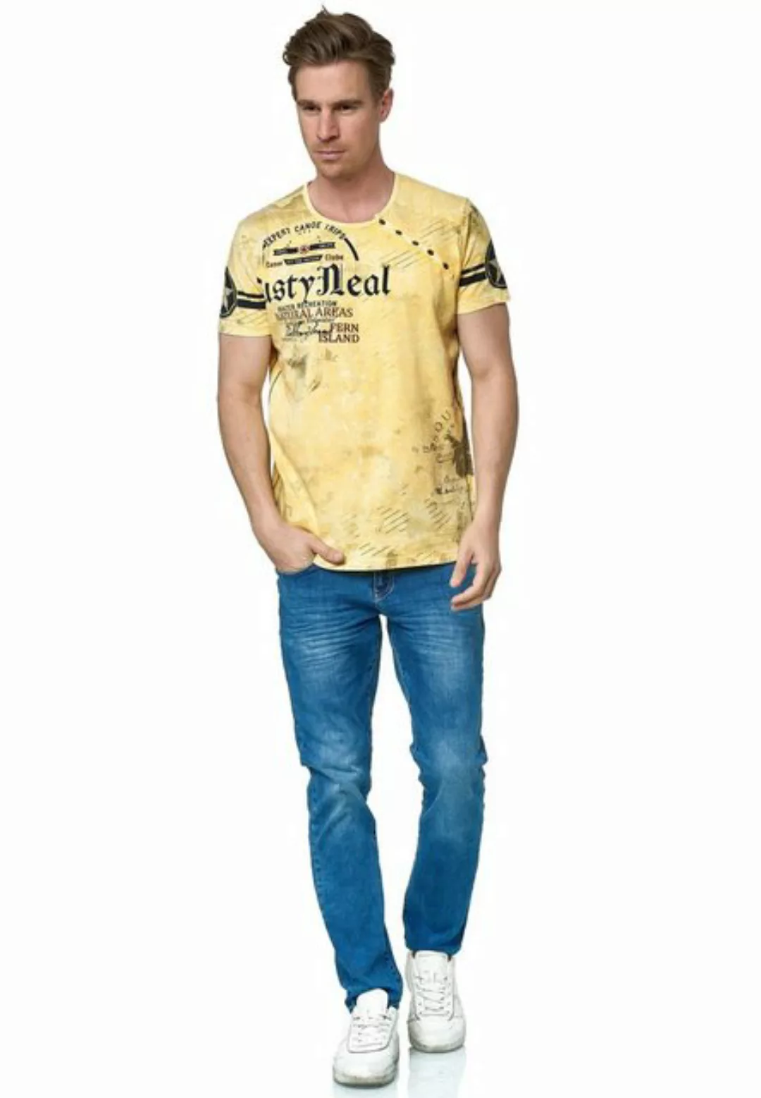Rusty Neal T-Shirt, in lässiger Batik-Optik günstig online kaufen