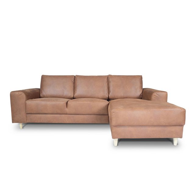 ebuy24 Sofa Nordic Sofa mit Chaiselong rechts gewendet Cognacf günstig online kaufen