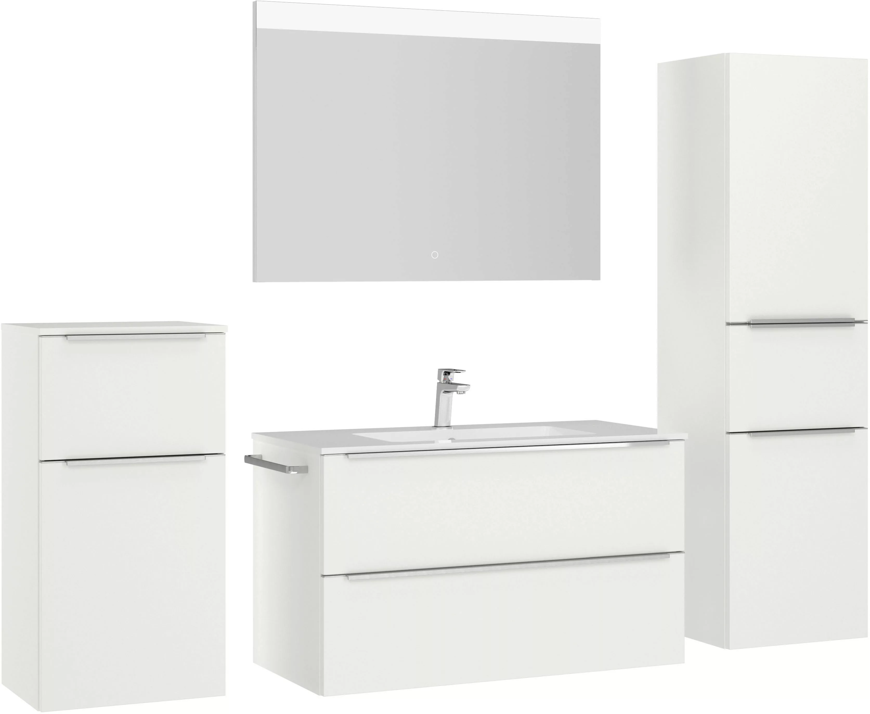 nobilia® Badmöbel-Set Levere, (4-St., vormontiert, mit günstig online kaufen