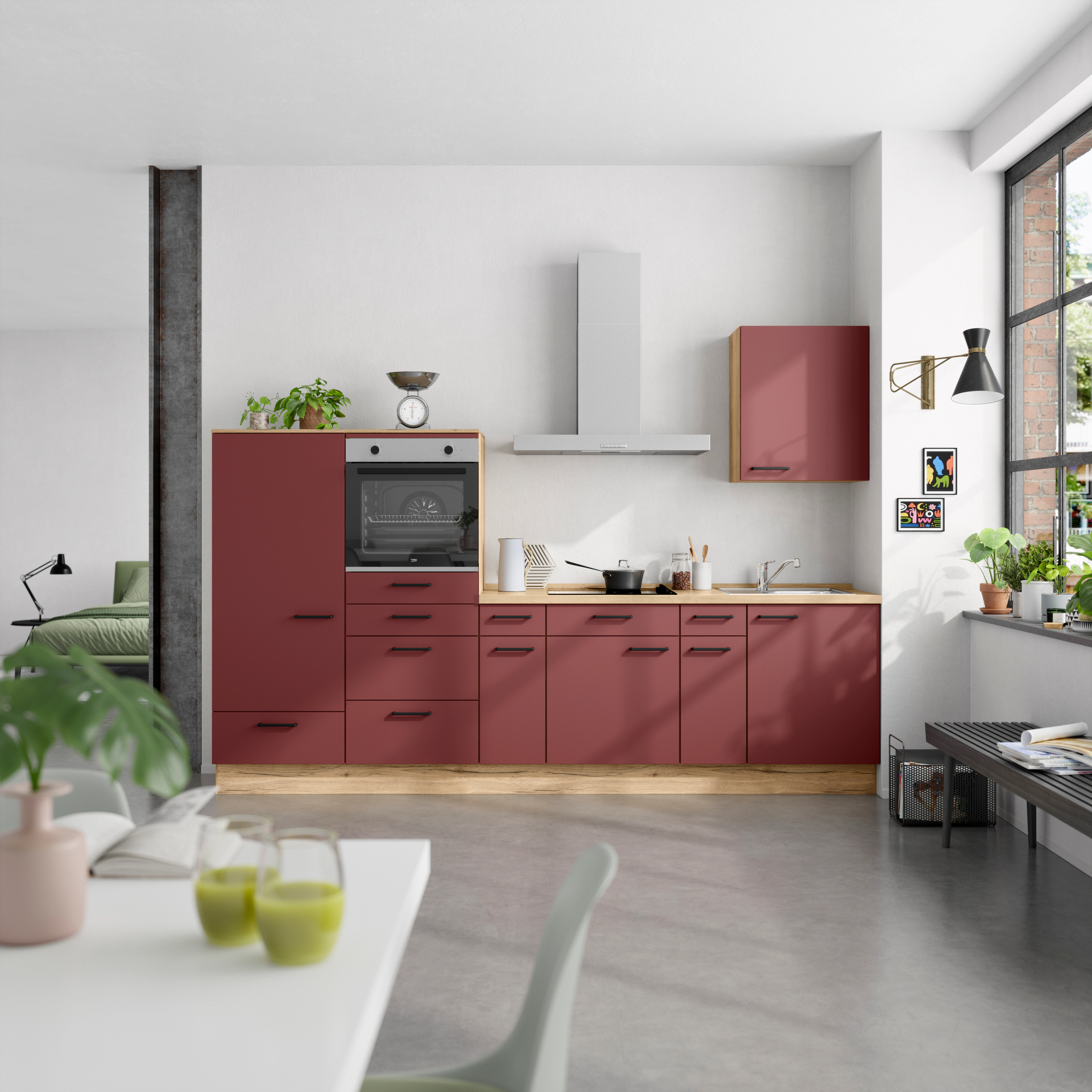 nobilia® Küchenzeile »"Easytouch I"«, vormontiert, Ausrichtung wählbar, Bre günstig online kaufen