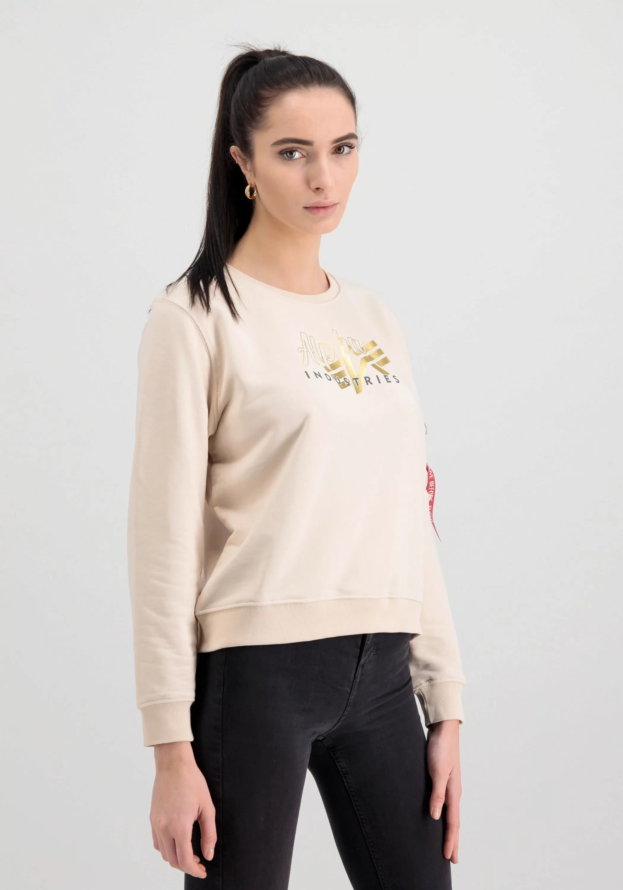 Alpha Industries Sweater "Alpha Industries Women - Sweatshirts Gold Logo Sw günstig online kaufen