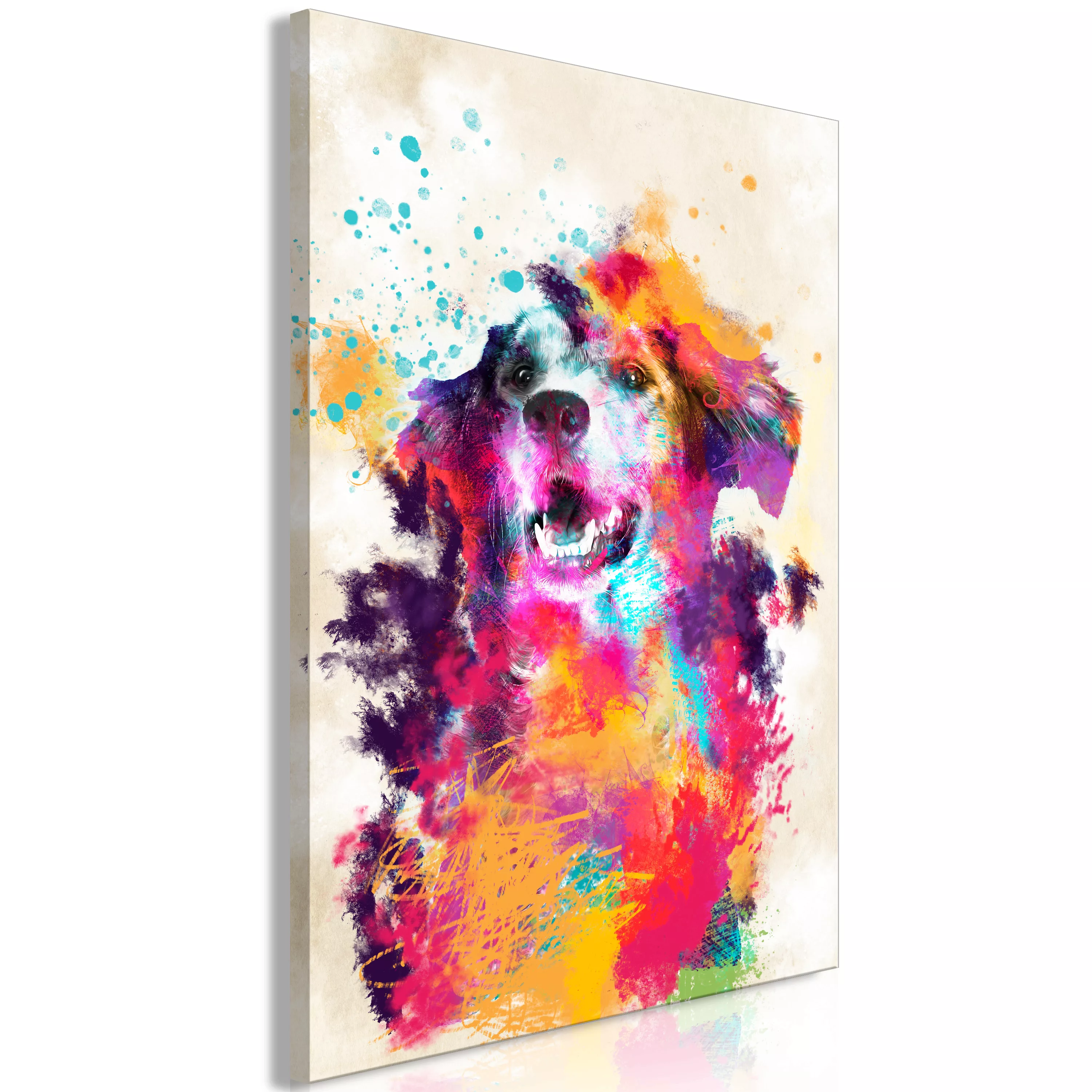 artgeist Wandbild Watercolor Dog (1 Part) Vertical mehrfarbig Gr. 40 x 60 günstig online kaufen