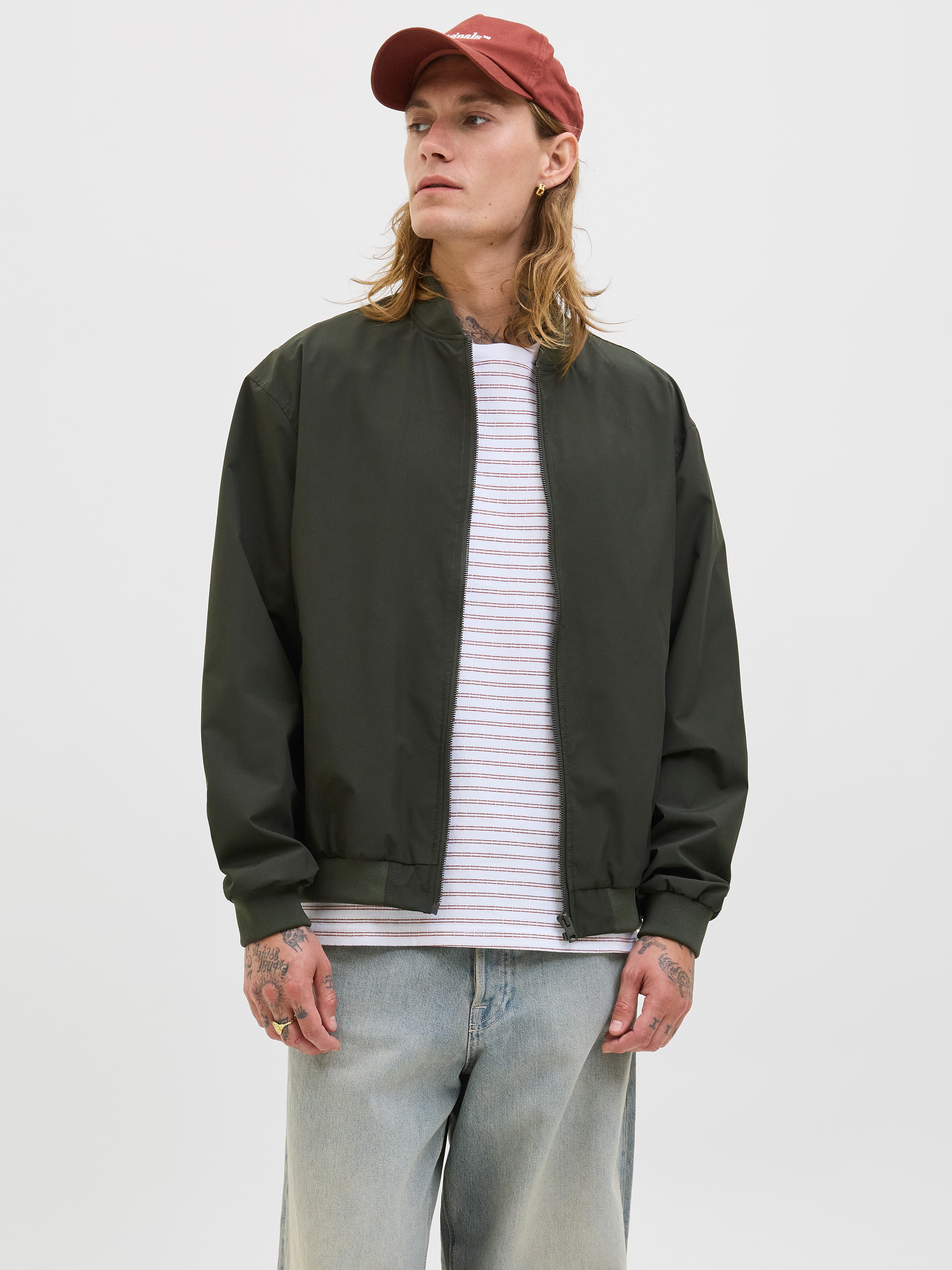 Jack & Jones Bomberjacke "JJECHARGE BOMBER JACKET NOOS", ohne Kapuze, mit R günstig online kaufen