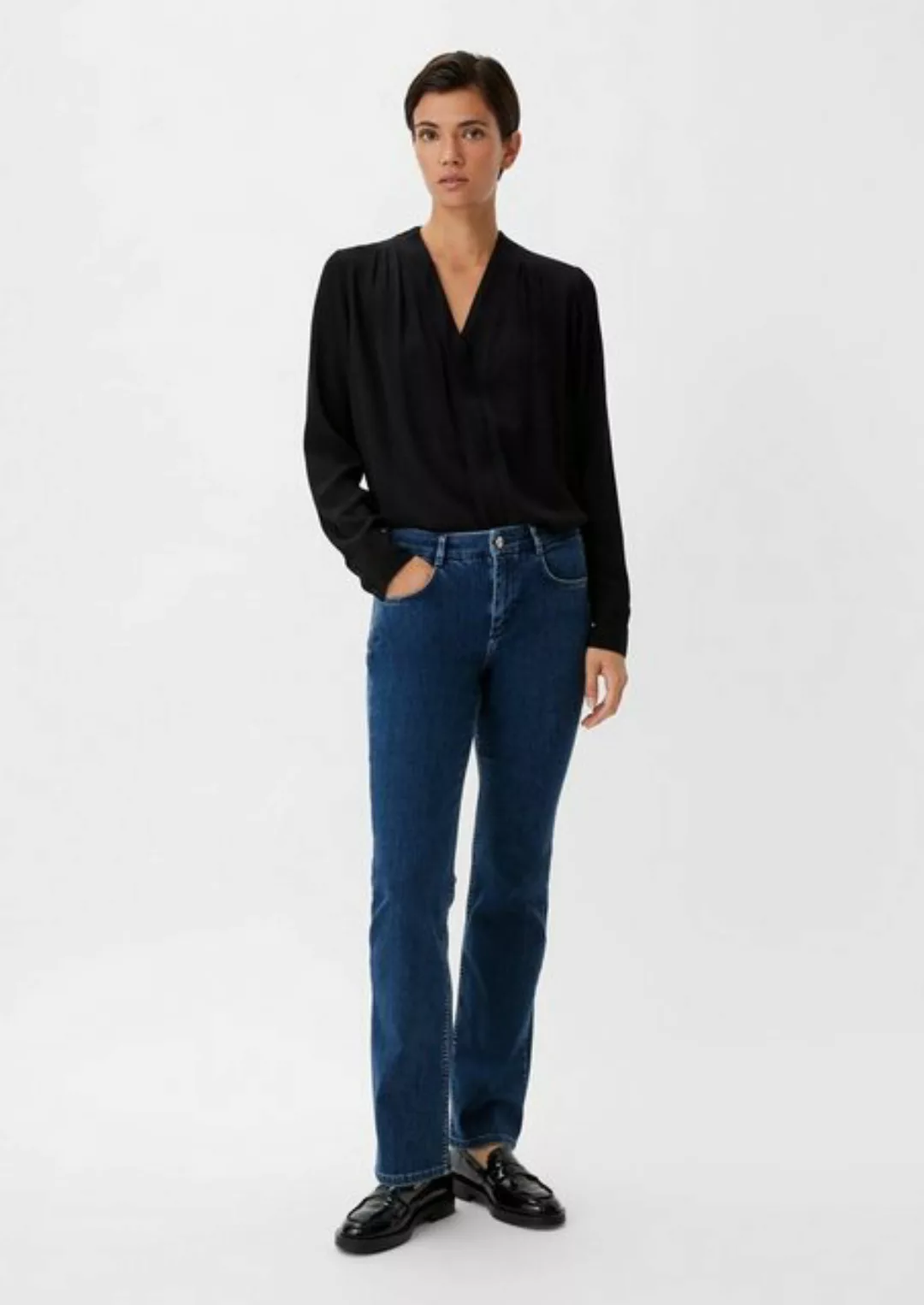 Comma 5-Pocket-Jeans Relaxed: Jeans mit Flared leg Waschung günstig online kaufen