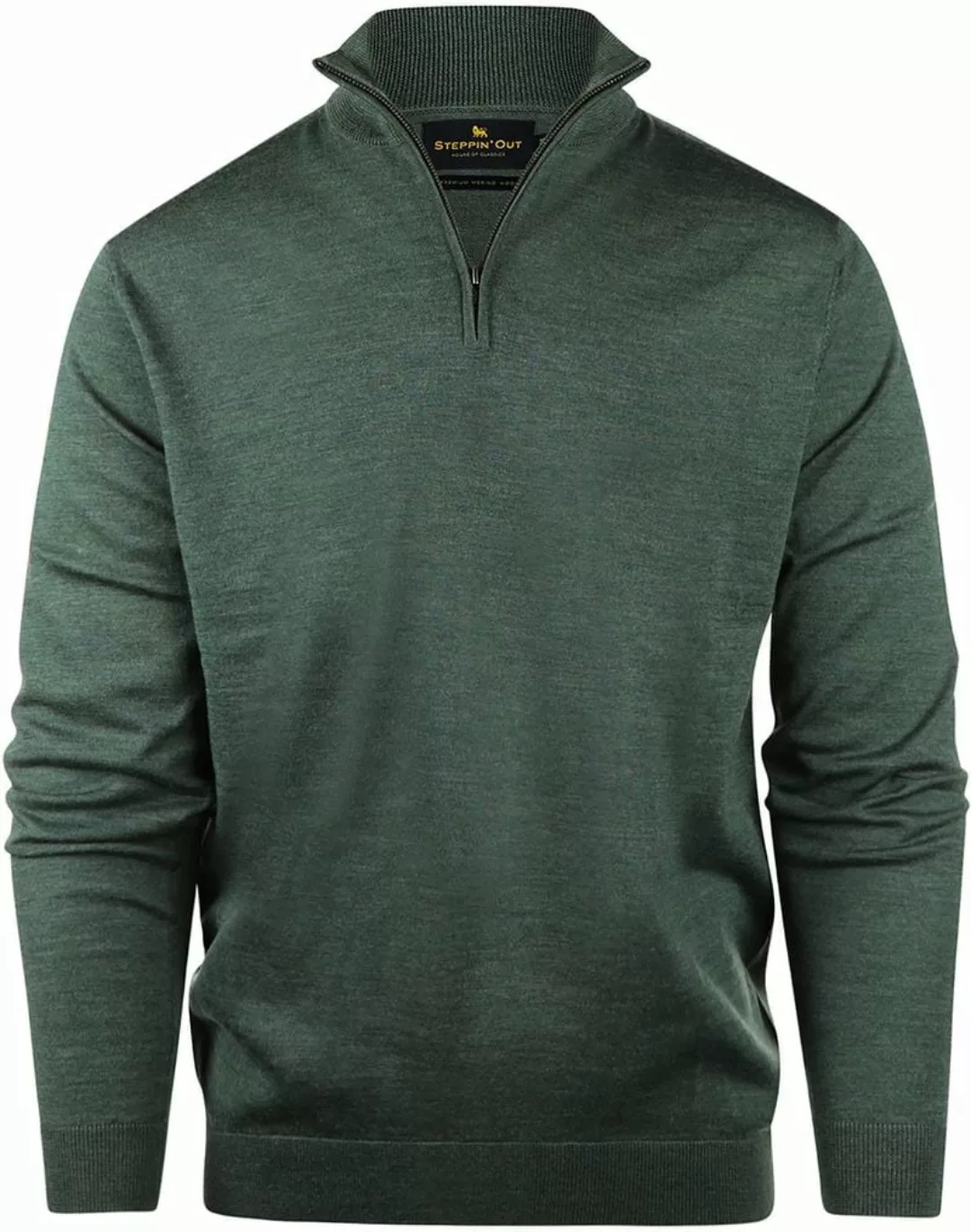 Steppin' Out Half Zip Pullover Merinowolle Sage Grün - Größe XXL günstig online kaufen