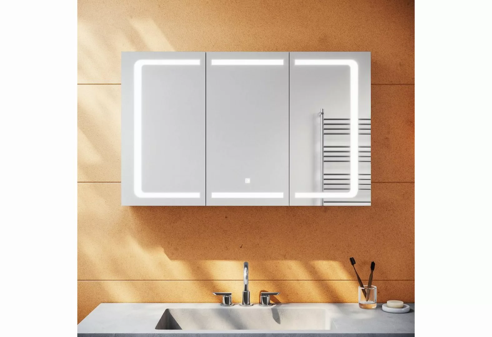 SONNI Spiegelschrank Spiegelschrank Bad mit Beleuchtung LED Badspiegel Touc günstig online kaufen