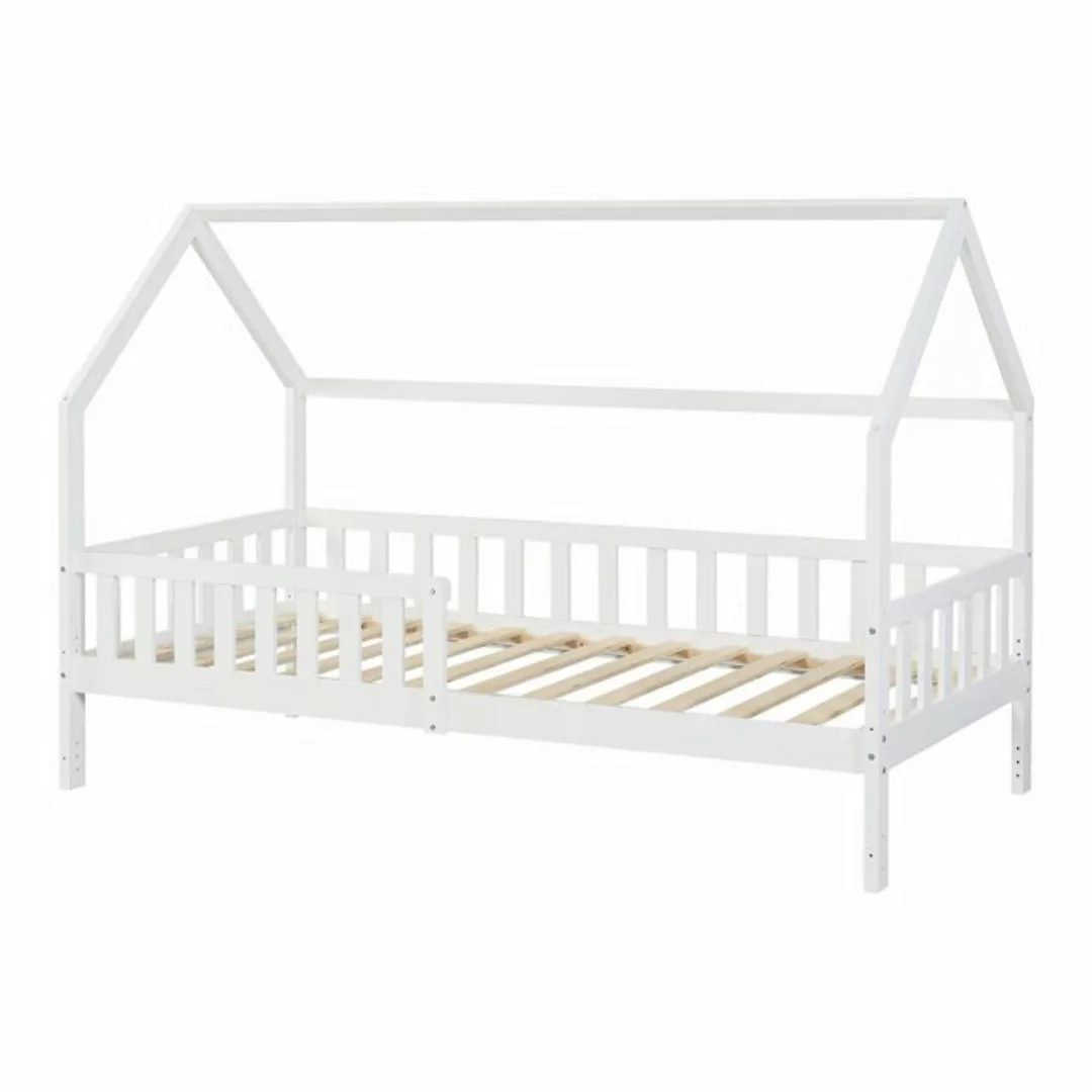 en.casa Kinderbett, »Ydre« Hausbett Holz 90 x 200 cm Weiß günstig online kaufen