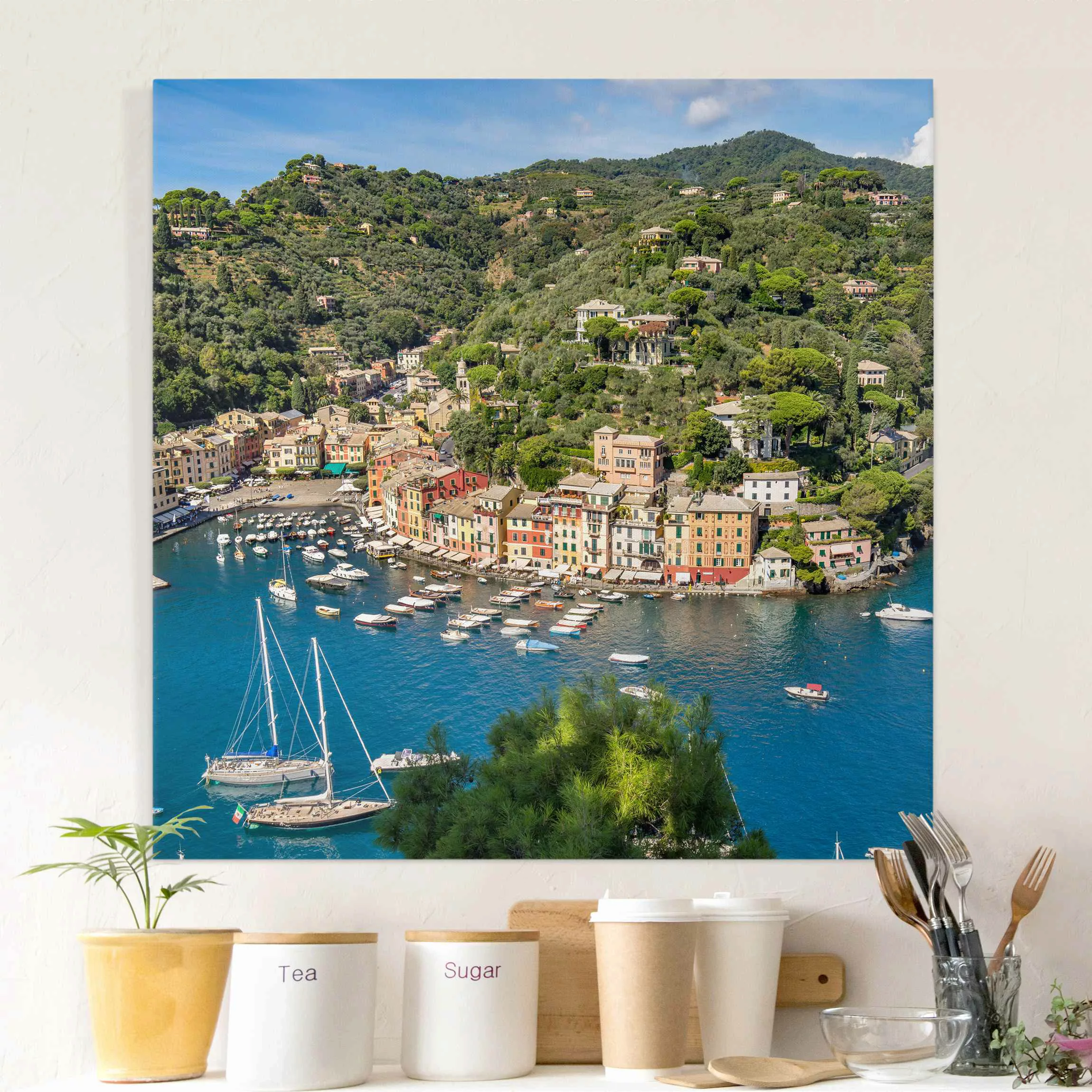 Leinwandbild Portofino Harbour günstig online kaufen