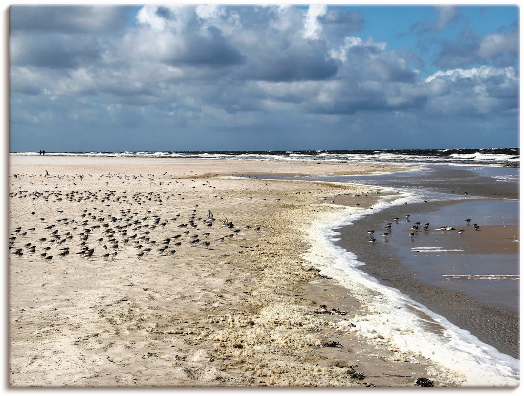 Artland Leinwandbild "Am schönen Nordseestrand", Strand, (1 St.), auf Keilr günstig online kaufen