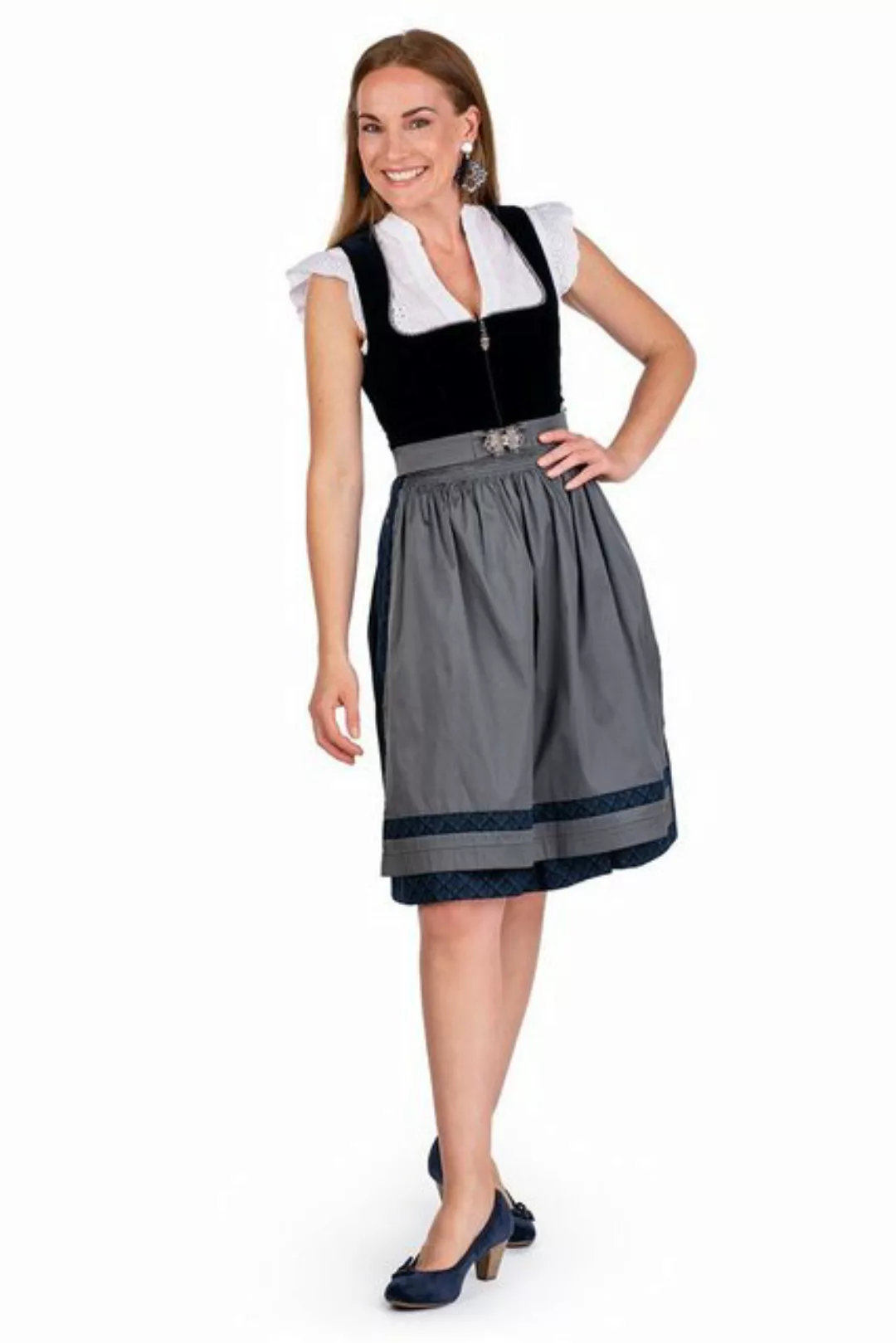 MarJo Dirndl Samt Dirndl 2tlg. - AMORBACH - nachtblau günstig online kaufen