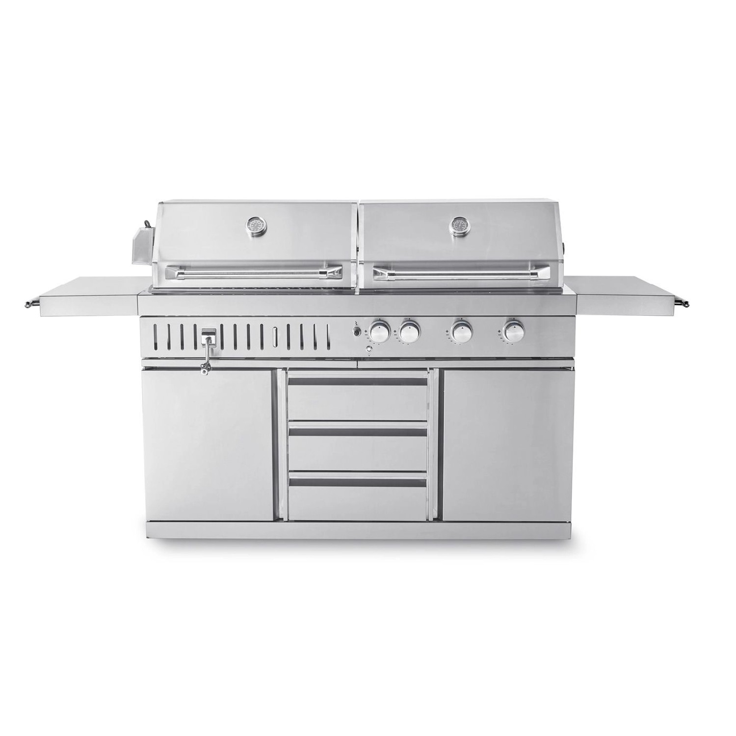 MyOutdoorKitchen Freistehender Gas- und Holzkohlegrill Stainless Collection günstig online kaufen