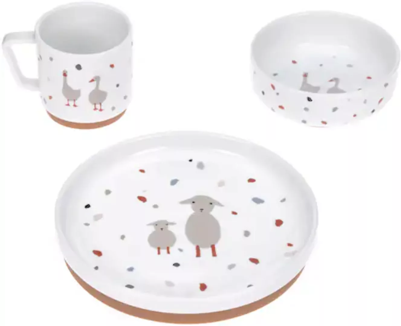 LÄSSIG Kindergeschirr-Set »Tiny Farmer, Sheep/Goose«, (Set, 3 tlg.) günstig online kaufen