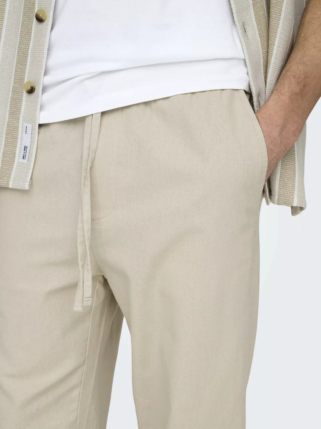 ONLY & SONS Trainingshose "ONSSINUS LOOSE 0007 COT LIN PANT NOOS" günstig online kaufen