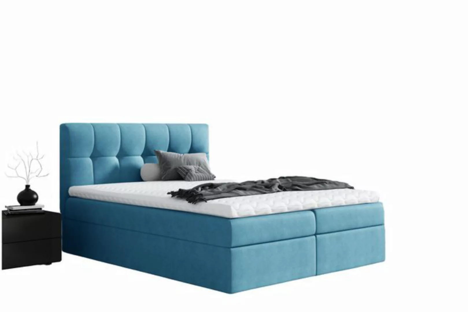 Xlmoebel Bett Doppelbett in modernem Blau für das Schlafzimmer, Maße 160x20 günstig online kaufen